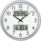 カシオ　生活環境お知らせ電波掛時計　温湿度計付　シルバー　ＩＴＭ－６５０Ｊ－８ＪＦ　１台