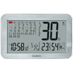 カシオ　電波掛置兼用時計　令和カレンダークロック　温湿度表示付　シルバー　ＩＤＣ－８００Ｊ－８ＪＦ　１台