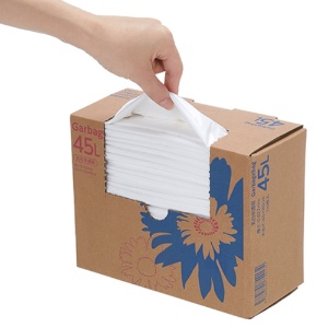 ＴＡＮＯＳＥＥ　ゴミ袋　コンパクト　乳白半透明　４５Ｌ　ＢＯＸタイプ　１箱（１１０枚）2
