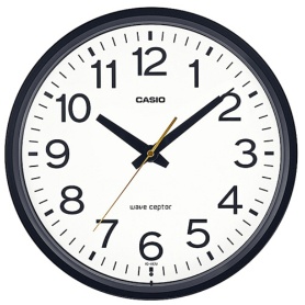カシオ　電波掛時計　メタリックブラック　ＩＱ－４８２Ｊ－１ＪＦ　１台