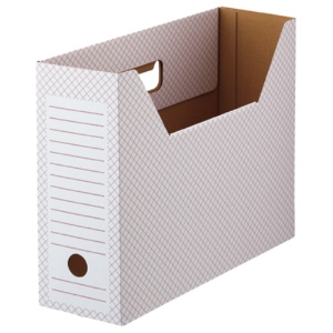 ＴＡＮＯＳＥＥ　ボックスファイル（ホワイト）　Ａ４ヨコ　背幅１００ｍｍ　レッド　１パック（１０冊）1