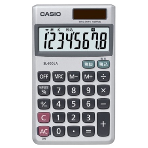 カシオ　電卓　８桁　手帳サイズ　ＳＬ－９００ＬＡ－Ｎ　１台1