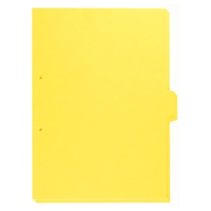 キングジム　カラーインデックス　Ａ４タテ　２穴　１色１山　黄　９０７Ｔ２０キイ　１パック（２０枚）1