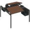 コクヨ　アプティス　テーブル　両面・バスケットタイプ　基本　１２２５×１４００×７２０ｍｍ　天板：ブラウンウォールナット　脚：ブラック　ＤＵＰ－ＢＤ１２１４－Ｅ６ＡＭＶ５２　１台