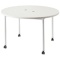 エランサ　キャスターテーブル　丸型　直径１２００×高さ７２０ｍｍ　ホワイト／ホワイト　（お客様組立）　ＬＣＴ－１２１２Ｃ－ＷＨＷ　１台