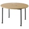エランサ　キャスターテーブル　丸型　直径１２００×高さ７２０ｍｍ　ナチュラル／ブラック　（組立設置込）　ＬＣＴ－１２１２Ｃ－ＮＡＫ　１台