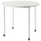 エランサ　キャスターテーブル　丸型　ハイ　直径１２００×高さ１０００ｍｍ　ホワイト／ホワイト　（組立設置込）　ＬＣＴ－Ｈ１２１２Ｃ－ＷＨＷ　１台