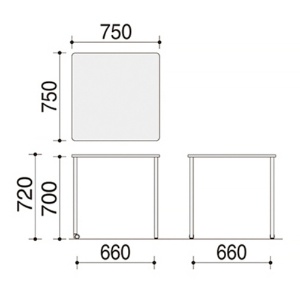 コクヨ　Ａｎｙ（エニー）　テーブル　正方形　幅７５０×奥行７５０×高さ７２０ｍｍ　ディープグリーン　ＴＡＮ－ＭＳ０７０７Ｍ１－Ｑ６Ｑ６１　１台2
