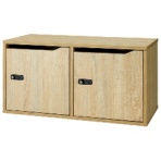 アスカ　組立式木製収納ボックス　ワイド本体（扉有り）　ＳＢ９７０　１台