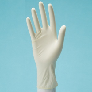 川西工業　天然ゴム使いきり手袋　粉なし　Ｍ　＃２１３２　１箱（１００枚）2