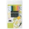 トンボ鉛筆　水性マーカー　デュアルブラッシュペン　ＡＢＴ　６色（各色１本）　ボタニカル　ＡＢ－Ｔ６ＣＢＴ　１パック