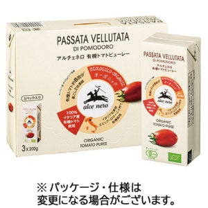 日仏貿易　アルチェネロ　有機トマトピューレー　３Ｐ（２００ｇ×３パックセット）　１箱1