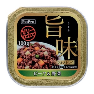 ペットプロジャパン　ＰｅｔＰｒｏ　旨味グルメトレイ　ビーフ＆野菜　１００ｇ　１個1