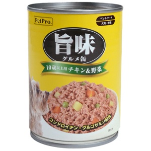 ペットプロジャパン　ＰｅｔＰｒｏ　旨味グルメ缶　１０歳以上用　チキン＆野菜　３７５ｇ　１個1
