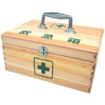 日進医療器　リーダー　木製救急箱