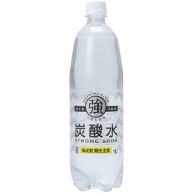 友桝飲料　強炭酸水　１Ｌ　ペットボトル　１ケース（１５本）