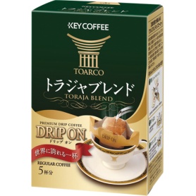 キーコーヒー　ドリップオン　トラジャブレンド　８ｇ　１セット（５０袋：５袋×１０箱）
