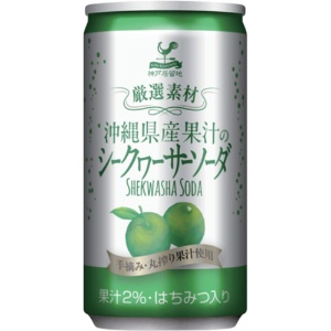 富永貿易　神戸居留地　沖縄シークワーサーソーダ　１８５ｍｌ　缶　１ケース（２０本）1