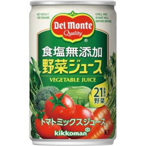 キッコーマン　デルモンテ　食塩無添加野菜ジュース　１６０ｇ　缶　１ケース（２０本）1