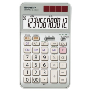 シャープ　実務電卓　１２桁　ナイスサイズタイプ　ＥＬ－Ｎ９４２Ｃ－Ｘ　１台1