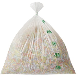 ＴＡＮＯＳＥＥ　バイオマス２５ポリ袋　乳白半透明　９０Ｌ　１パック（１０枚）2