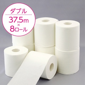日本製紙クレシア　スコッティ　フラワーパック　１．５倍長持ち　ダブル　芯あり　３７．５ｍ　香り付き　１パック（８ロール）3
