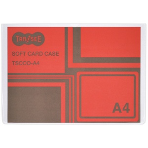 ＴＡＮＯＳＥＥ　ソフトカードケース　Ａ４　透明　再生オレフィン製　１セット（２０枚）1