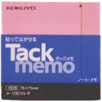 コクヨ　タックメモ（ノートタイプ）　正方形　７５×７５ｍｍ　ピンク　メ－１００１Ｎ－Ｐ　１セット（１０冊）