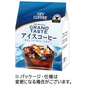キーコーヒー　グランドテイスト　アイスコーヒー　２４０ｇ（粉）／パック　１セット（３パック）