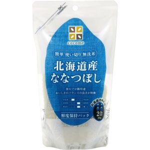 はくばく　北海道産　ななつぼし　無洗米　２合（２９０ｇ）　１ケース（６袋）1