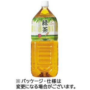 富永貿易　神戸居留地　緑茶　２Ｌ　ペットボトル　１セット（３６本：６本×６ケース）1