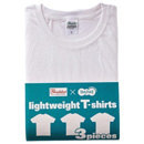 TANOSEE ライトウェイトTシャツ ホワイト S 1パック(3着)
