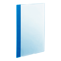 TANOSEE 薄型クリアブック(角まる) A4タテ 5ポケット ブルー 1セット(100冊:5冊×20パック)