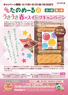 ケアたのめーるVol.21 うきうき春のスイーツキャンペーン