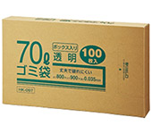 クラフトマン 業務用透明 メタロセン配合厚手ゴミ袋 70L 1箱(100枚)
