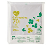TANOSEE ポリエチレン収集袋 透明 70L 1パック(30枚)