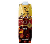 キーコーヒー リキッドコーヒー 天然水 無糖(テトラプリズマ) 1L 1ケース(6本)