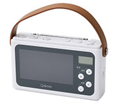 YAMAZEN Qriom 手回し充電テレビ+ラジオ パールホワイト JYTM-RTV430 1台