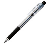 TANOSEE ノック式油性ボールペン ロング芯タイプ 0.5mm 黒 1セット(10本)