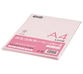 TANOSEE αエコカラーペーパーII A4 ピンク 少枚数パック 1冊(100枚)