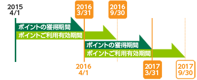 ポイントの有効期限の例