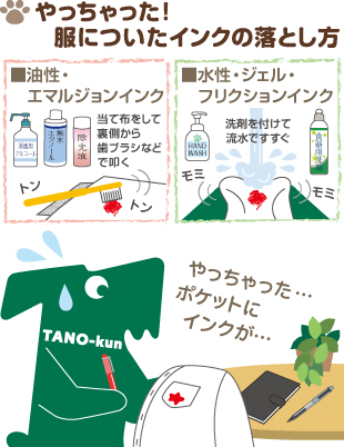 やっちゃった！ 服についたインクの落とし方