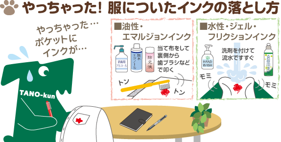 やっちゃった！ 服についたインクの落とし方