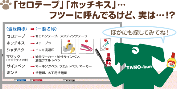 「セロテープ」「ホッチキス」…フツーに呼んでるけど、実は…！？