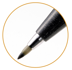 「筆文字サインペン」の一番の特長 短いペン先