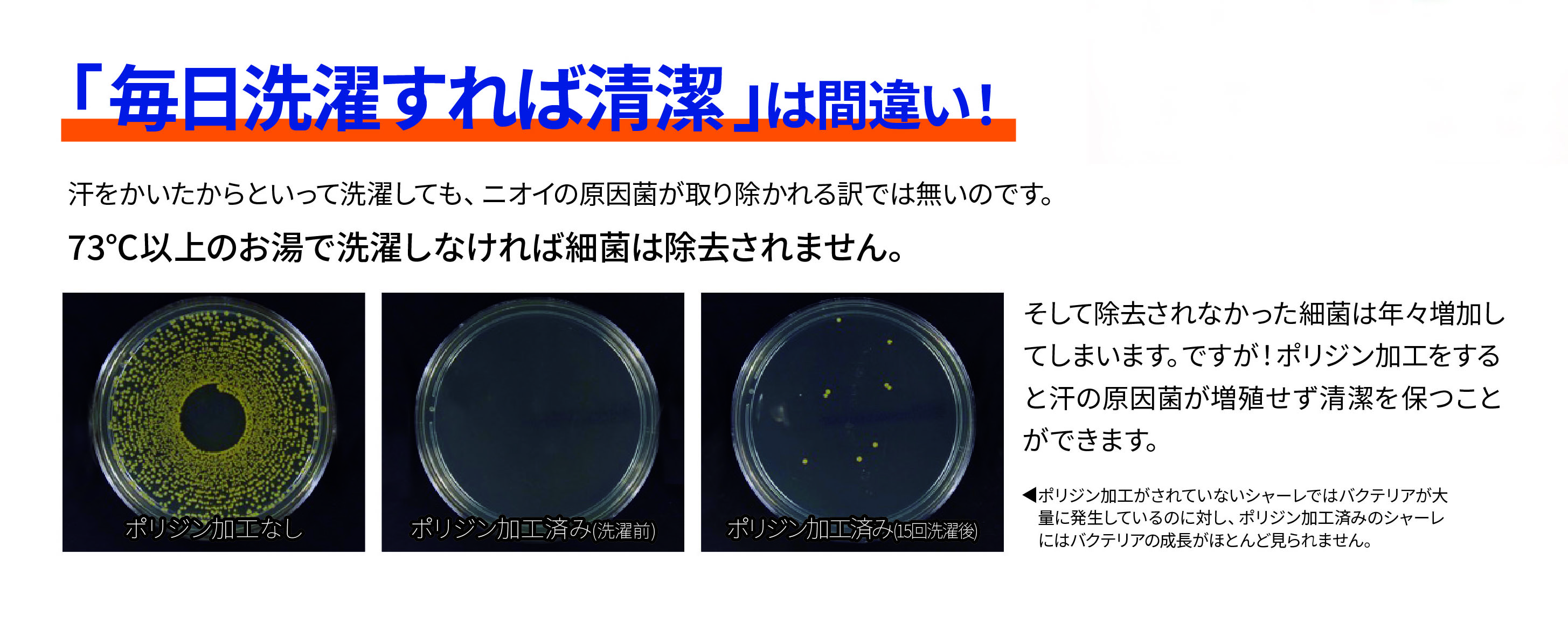 毎日洗濯すれば清潔