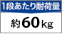 1段あたりの耐荷量 約60kg