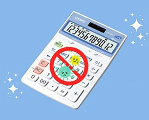 抗菌タイプや携帯タイプをお探しの方向けの電卓