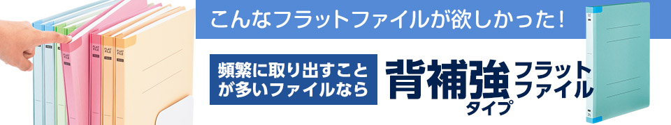 背補強タイプのフラットファイル