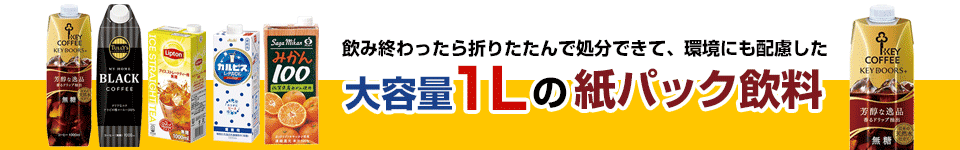 大容量1Lの紙パック飲料特集